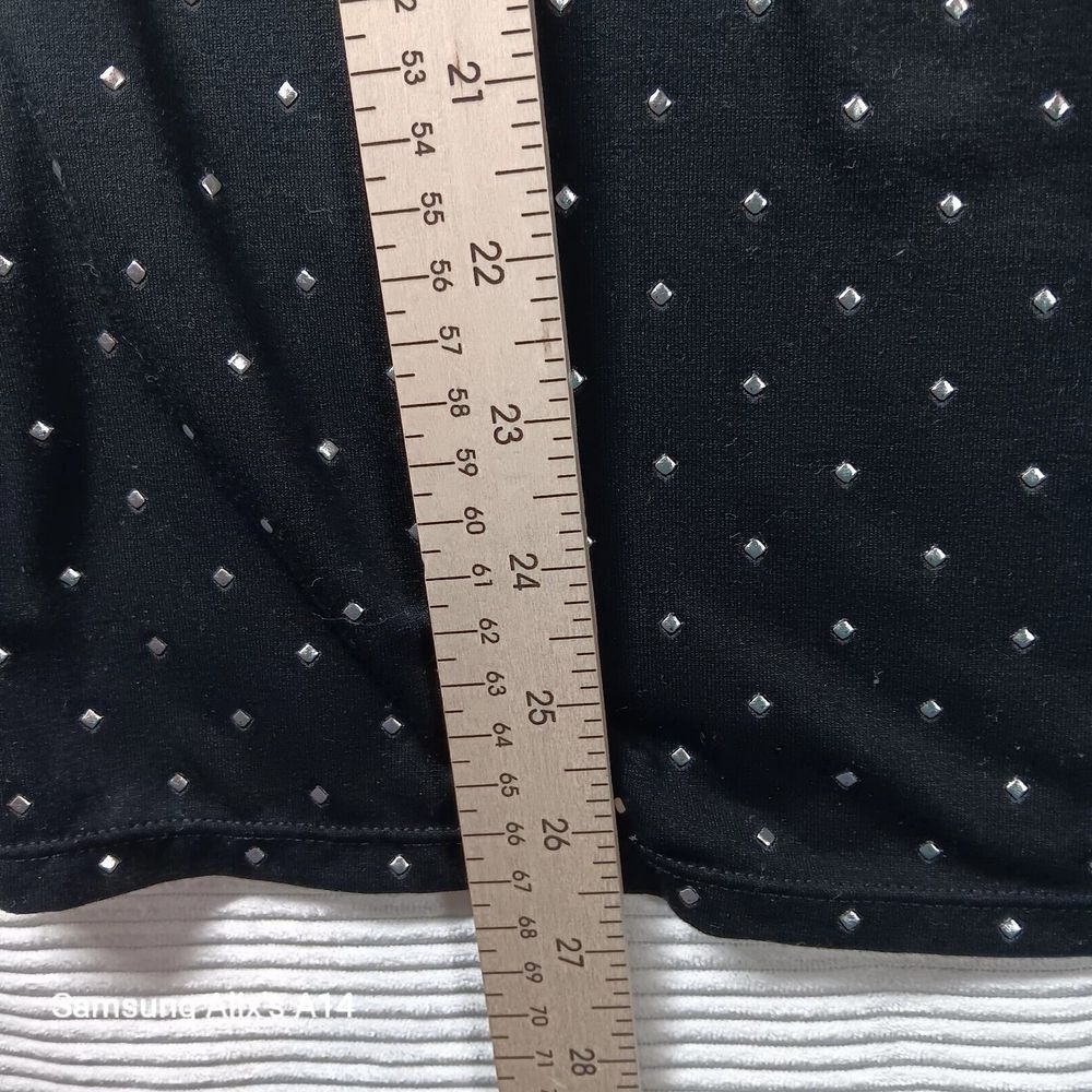 White /Black House Market ‎ Sleeveless  Black Blouse Dewdrops Draped Size Small - Picture 4 of 7